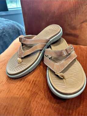 Coface Women's Orthopedic Arch Support Thong Sandals Brown Orthopedic Arch